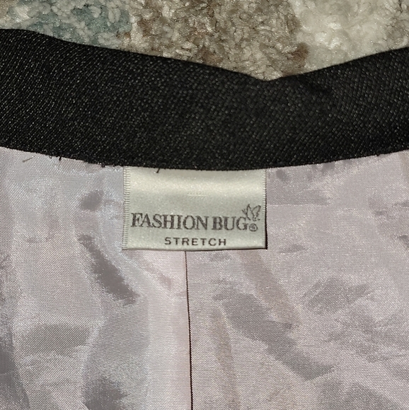 Vintage Fashion Bug button closure long sleeve black/white cardigan, blazer - Picture 3 of 6